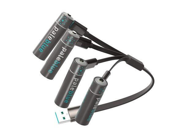 Pale Blue Sustainability Kit 8xAA/8xAAA Included 2 USB-C cables & battery cases 