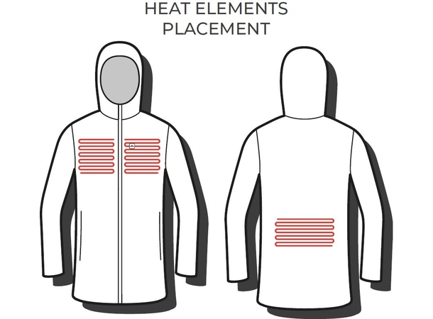 HeatX Heated Oslo Coat Mens M Black 