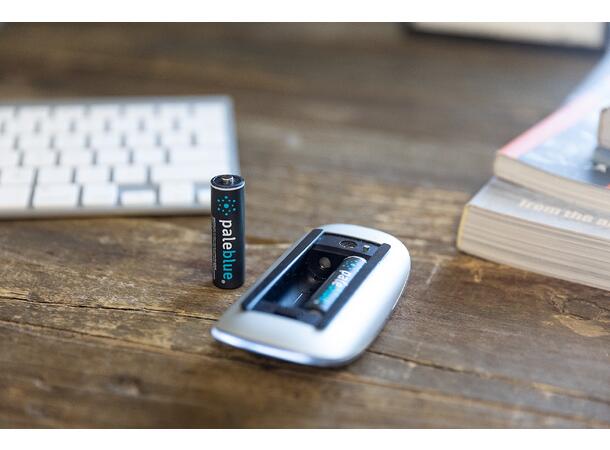 Pale Blue Li-Ion Rechargeabl AAA Battery 4-pack AAA w/ 4x1 charging cable USB-C 