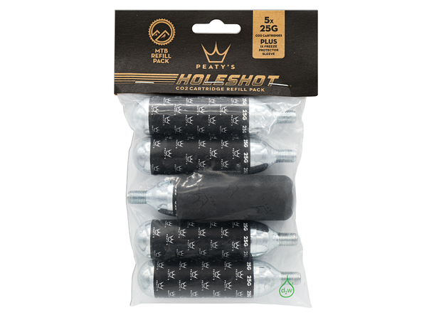 Peaty's Holeshot CO2 Cartridge 5-Pk MTB (25g) 