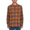 Volcom Caden Plaid LS Chestnut Brown - XL