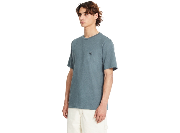 Volcom Circle Blanks Heathered SS Tee Dark Slate - S 