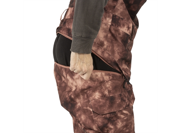 Volcom Creston 3D Stretch Bib Overall Pink Salt Wash - M 