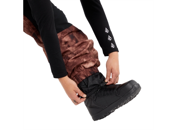 Volcom Creston 3D Stretch Bib Overall Pink Salt Wash - M 