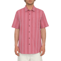 Volcom Newbar Stripe SS Washed Ruby - S