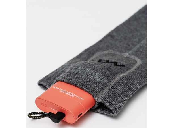 HeatX Heated Everyday Socks w/batt. V2 L Grey - EU43/45 