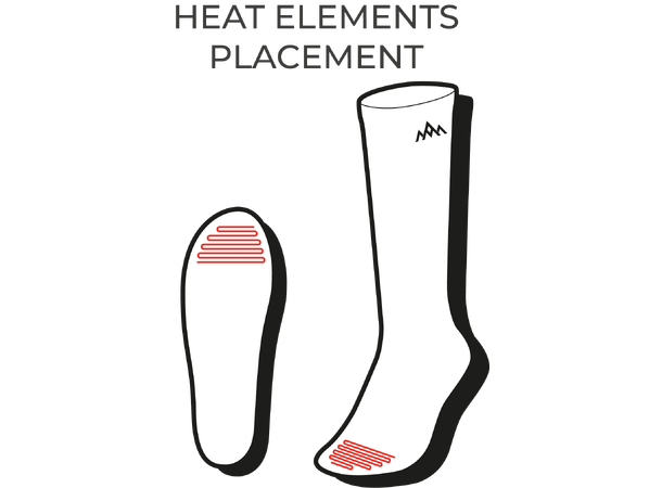 HeatX Heated Technical Socks w/batt. L Sand/Black - EU43/45 