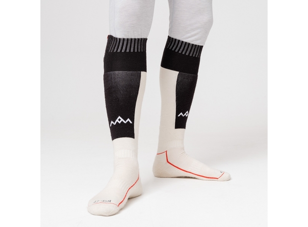 HeatX Heated Technical Socks w/batt. L Sand/Black - EU43/45 
