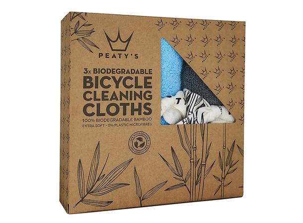 Peaty's Bamboo Bicycle Cleaning Cloths 3-pack 