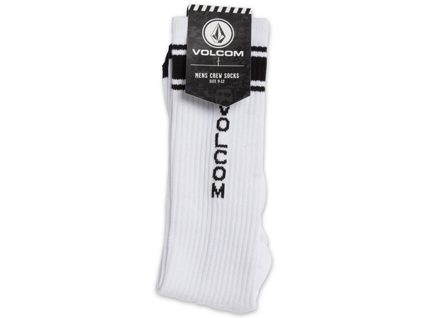 Volcom High Stripe Sock Pr White - One Size 