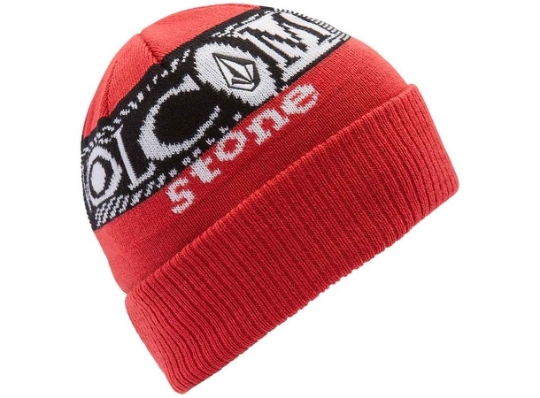 Volcom Lib Stone Legacy Beanie Ribbon Red - One Size 