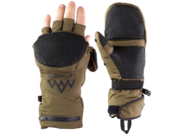 HeatX Heated Hunt Pullover Mittens XXL Olive Green 