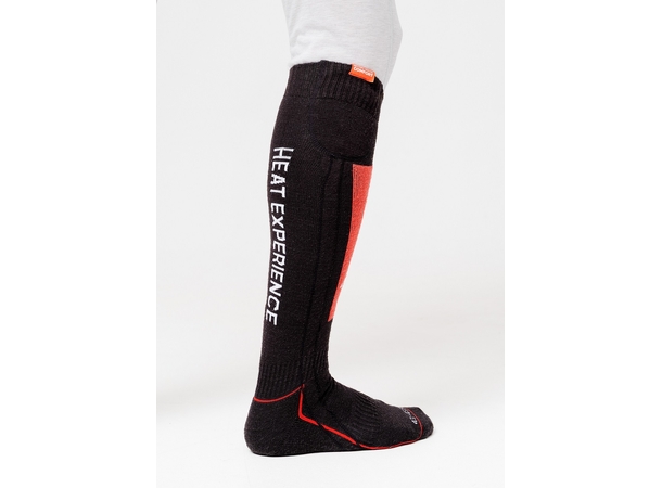 HeatX Heated Technical Socks w/batt. S Red/Black - EU37/39 