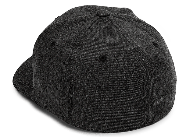 Volcom Full Stone Hthr Flexfit Hat Charcoal Heather - S/M 