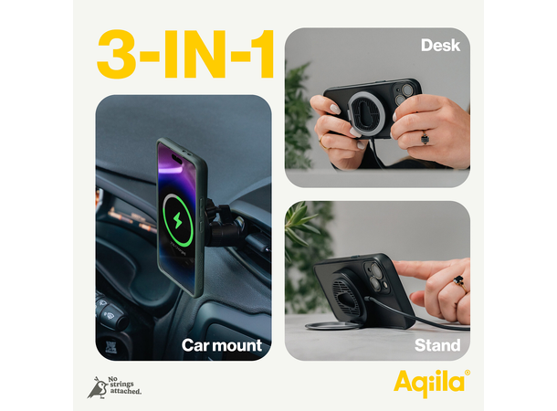 Aqiila Chargebird QC1 Qi2 Wireless Charger with Car Mount 