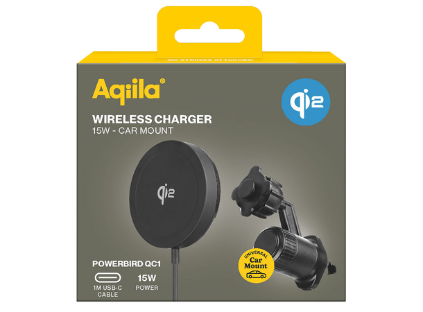 Aqiila Chargebird QC1 Qi2 Wireless Charger with Car Mount 