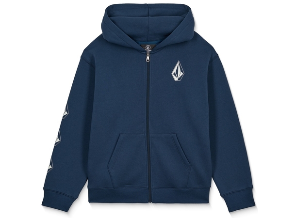 Volcom Iconic Stone GID Zip Dust Bowl Indigo - L/12år 