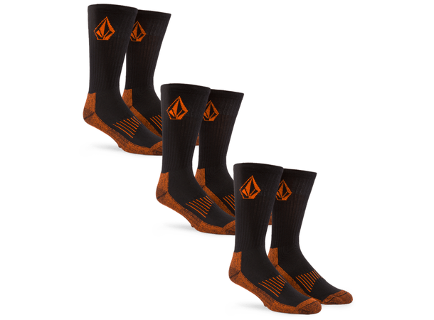 Volcom Workwear Sock 3-pack Black - One Size 