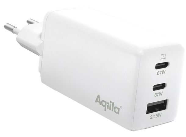 Aqiila Chargebird W3 65W 2xUSB-C/USB-A Wallcharger 