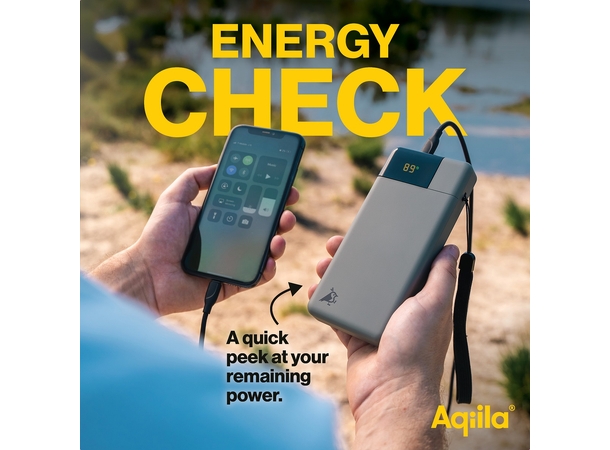 Aqiila Powerbird B20M+ 20000 mAh 65W Powerbank for mobile & laptop - Moss 