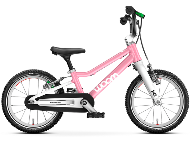 Woom Go 2 14" Powder Pink 5,3kg, 3-4,5 år, 95-110cm 
