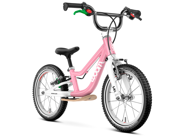 Woom Go 1 Plus 14" Powder Pink 4,45kg, 3-4,5 år, 95-110cm 
