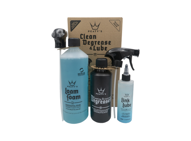 Peaty's Clean Degrease Lube Starter Pack Wash/Degrease/All Weather Lube 
