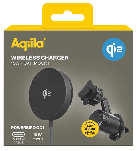 Aqiila Chargebird QC1 Qi2 Wireless Charger with Car Mount 