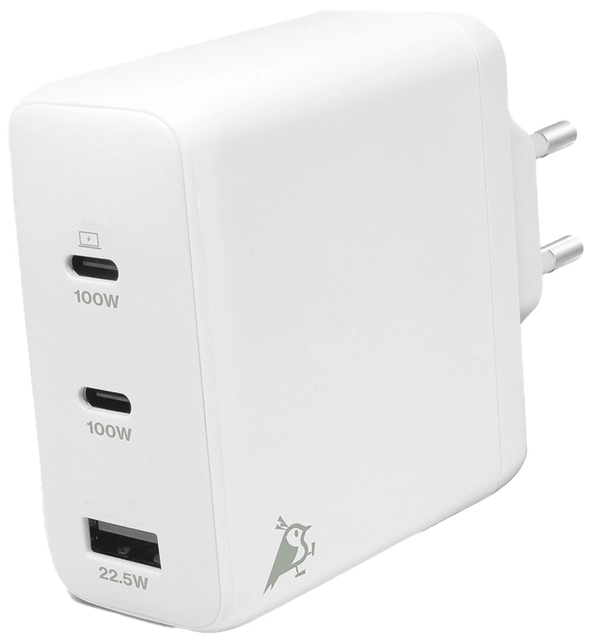 Aqiila Chargebird W4 120W 2xUSB-C/USB-A Wallcharger 