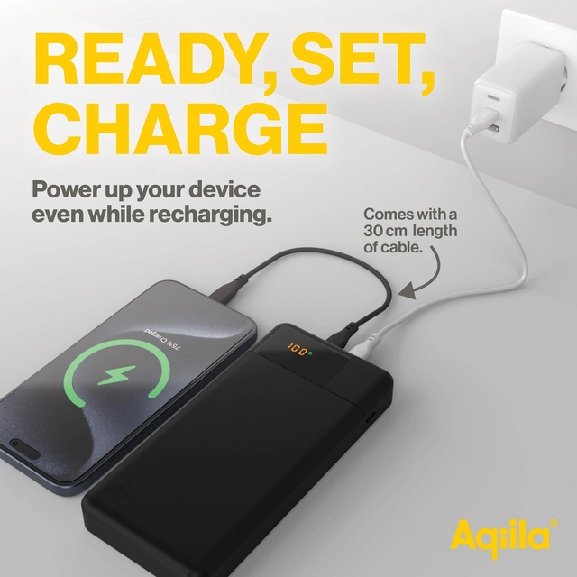 Aqiila Powerbird B20B+ 20000mAh 65W Powerbank for mobile & laptop - Black 