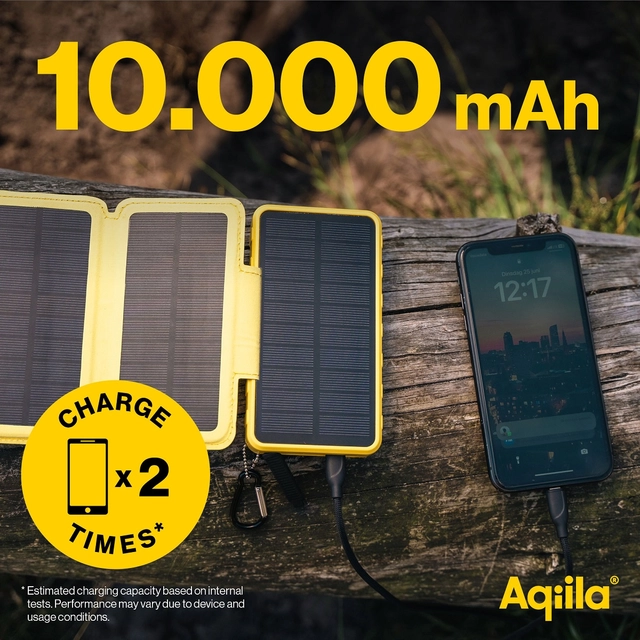 Aqiila Powerbird BS10 Solar Powerbank 10k mAh 