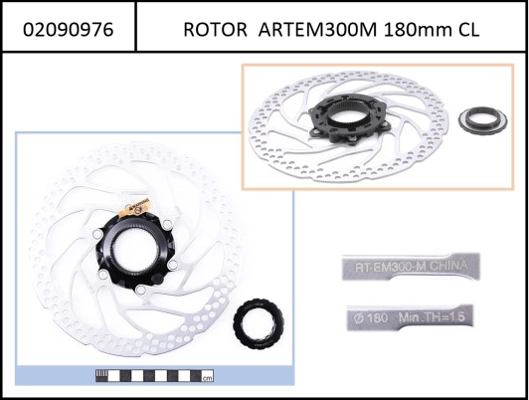 Brake disc Shimano RT-EM300 Ø 180 mm CenterLock w/integrated magnet 