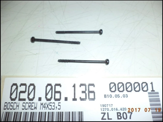 Bosch screw for design cover M4X53,5 (3 pcs. per system needed) 