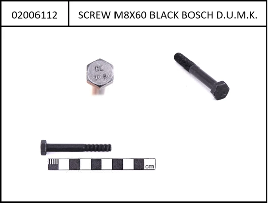 Bosch screw for motor mounting f. Drive Unit (Gen2) 3xM8x60, 2xM6x16 