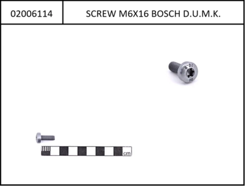 Bosch Screw for motor mounting M6x16, T30, 2 pcs.