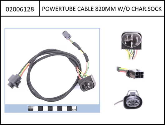 Bosch PowerTube cable 820mm, without charge port cable 