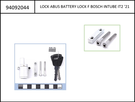 Abus lock cylinder Bosch PowerTube Oval/wide pin 