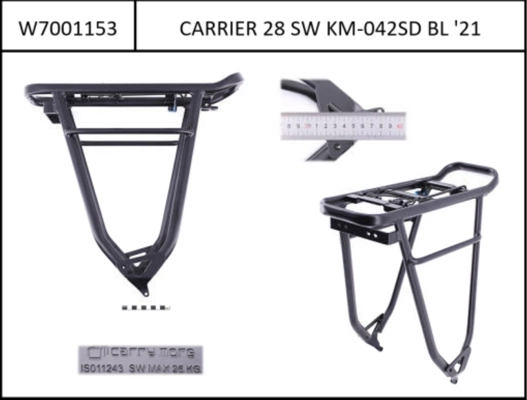 Carrier Standwell 28" carry more black, BOOST, for 25km/h 