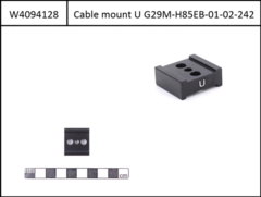 Fastening block &quot;U&quot; for U-Profile black, for eCRP Type1