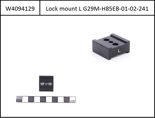 Fastening block "L" for L-Profile black, for eCRP Type1 