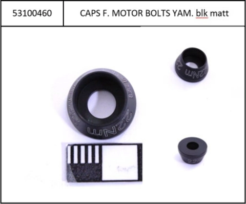 Caps for motor bolts Yamaha 2021, black anodized, Yamaha mid drive