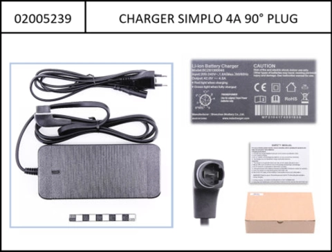 Simplo Charger 630Wh/720Wh Haibike and Winora with 90&#176; plug