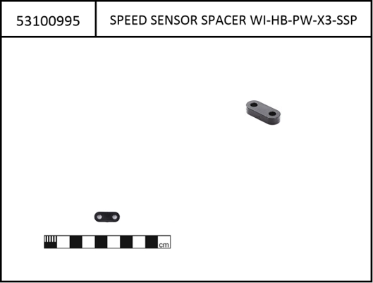 Spacer for Yamaha Speed Sensor Slim mounted in dropouts, 4mm, PW-X3/PW-S2 