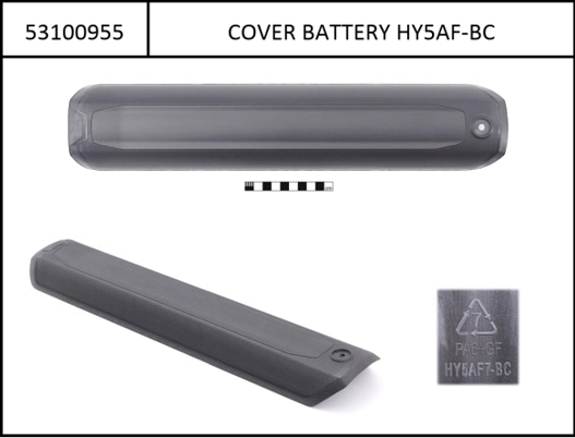 Haibike Battery Cover black, for PW-X3 i630Wh/i750Wh 