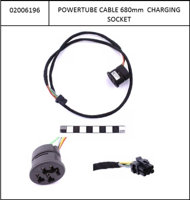 Bosch Charge Port Kit INTUBE incl. cable 680mm, cap Bosch, screw 