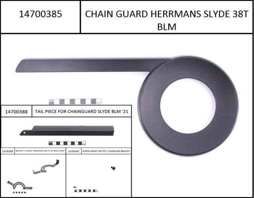 Chain guard Herrmans Slyde 38 black, for Sinus Evolution 