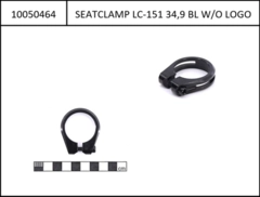 Seat clamp screwed black, 34,9mm for 31,6mm seatpost