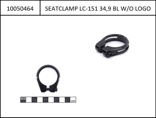 Seat clamp screwed black, 34,9mm for 31,6mm seatpost 