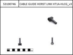 Cable guide for Horstlink screw for full suspension frames, incl. screw