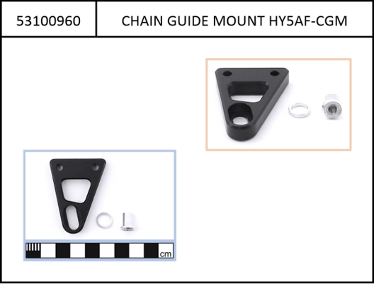 Adapter plate for chain guide for PW-X3 snd PW-S2 Interface 